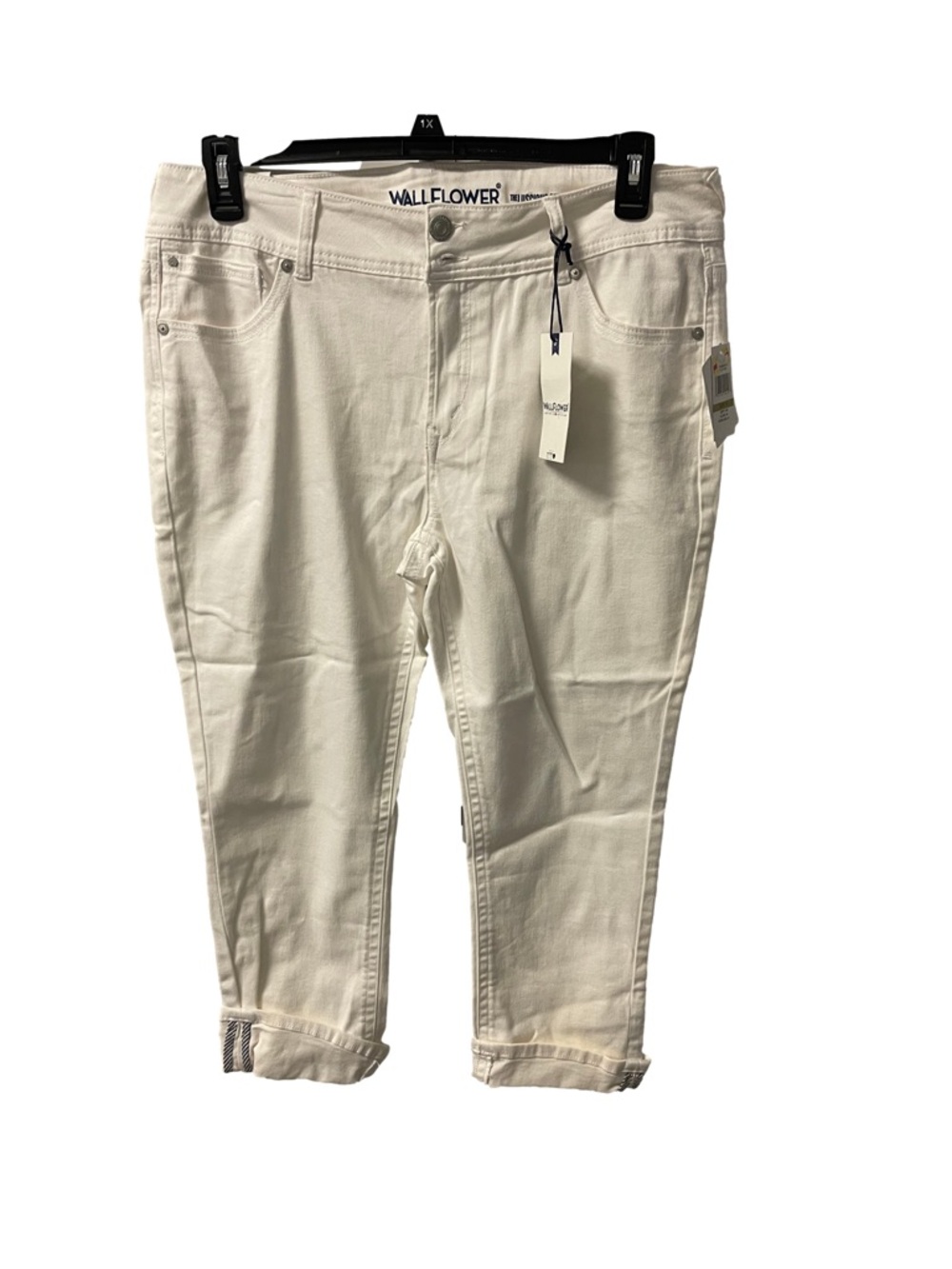 Wallflower The Luscious Curvy Cropped White Soft Feel Jeans Sz 17 - NWT